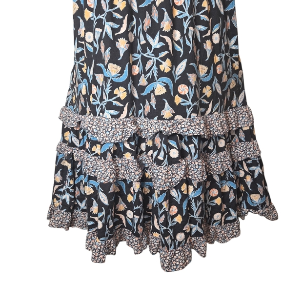 Universal Thread Black and Blue Floral Maxi Dress - Picture 7 of 9